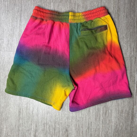 The North Face Rainbow Fleece Shorts Men's M Colorful Drawstring Hiking Running - Picture 2 of 11
